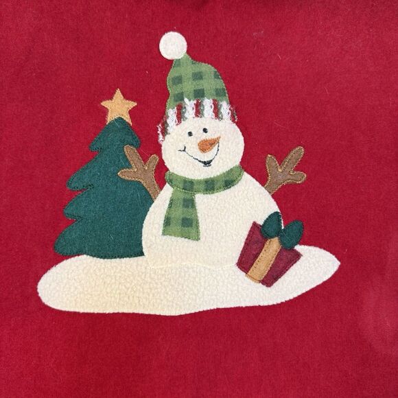 Snowman Holiday Applique Vest Womens XXL Red Festive Ugly Christmas - Picture 4 of 9